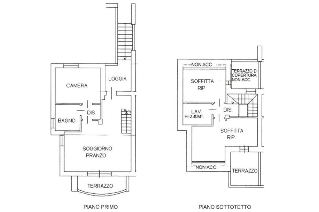 Four-room apartment Via Cerro, San Clemente - floor plans 1