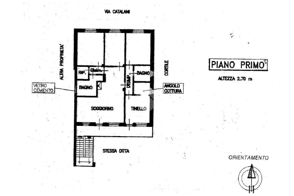Portion of a house Via Alfredo Catalani, Collegno - floor plans 1