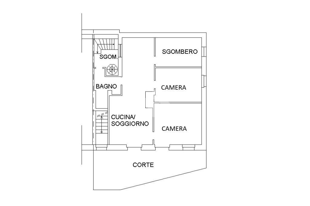 Four-room apartment Via Villaretto, Bagnolo Piemonte - floor plans 1