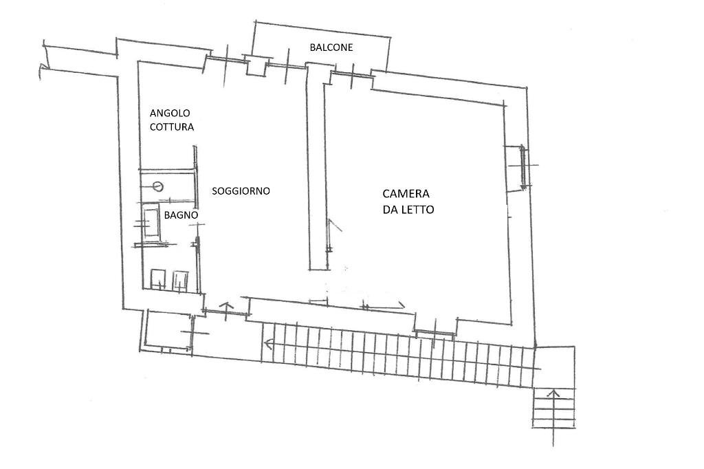 Two-room apartment Via Carle Costanzo, Barge - floor plans 1