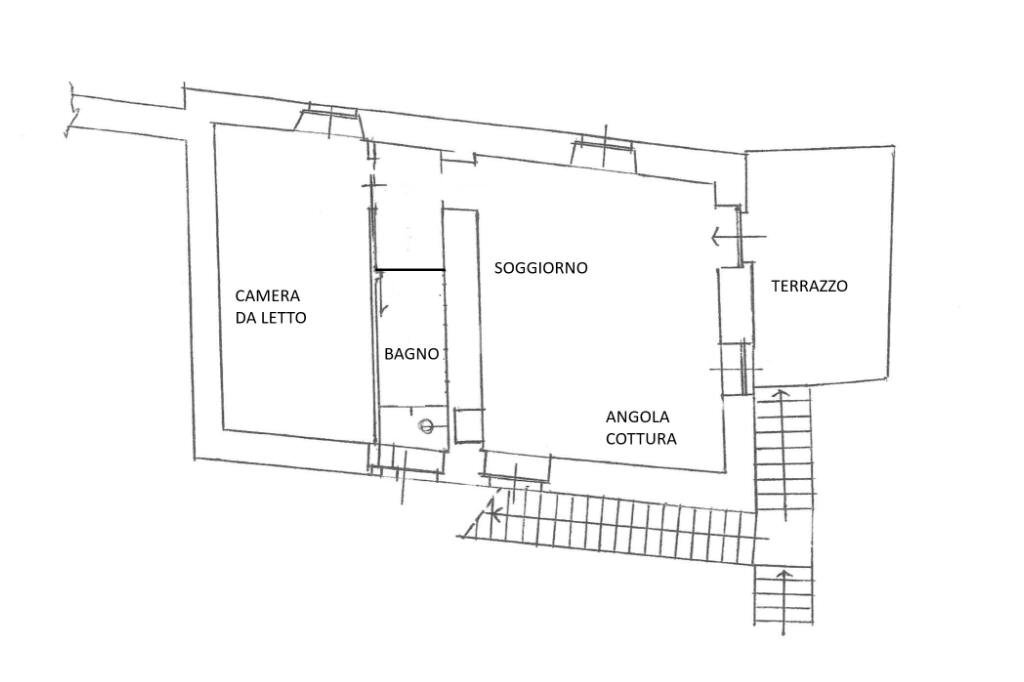 Three-room apartment Via Carle Costanzo, Barge - floor plans 1