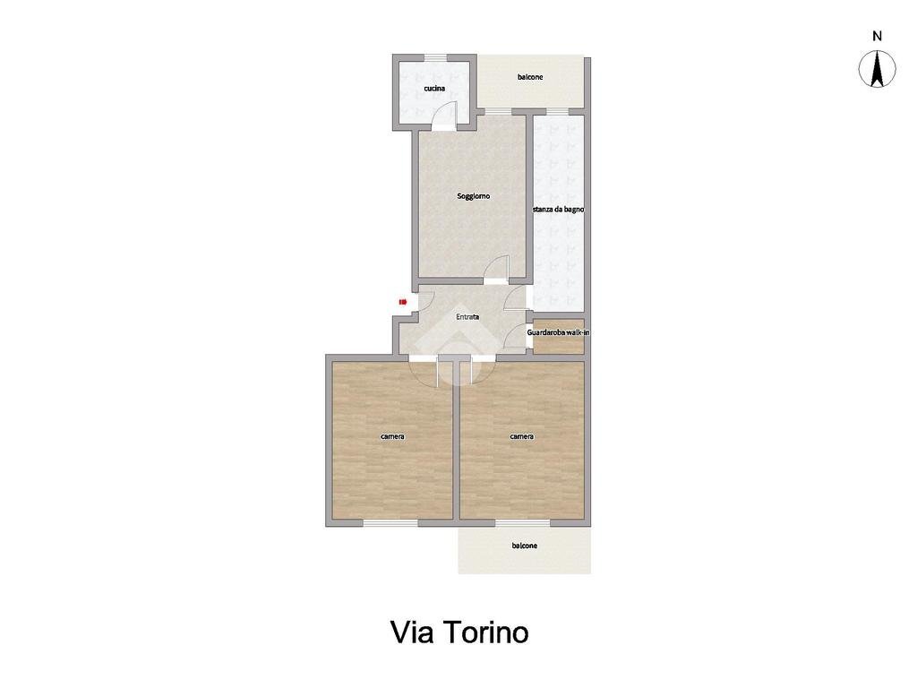Three-room apartment Via Torino, Rivalta di Torino - floor plans 1