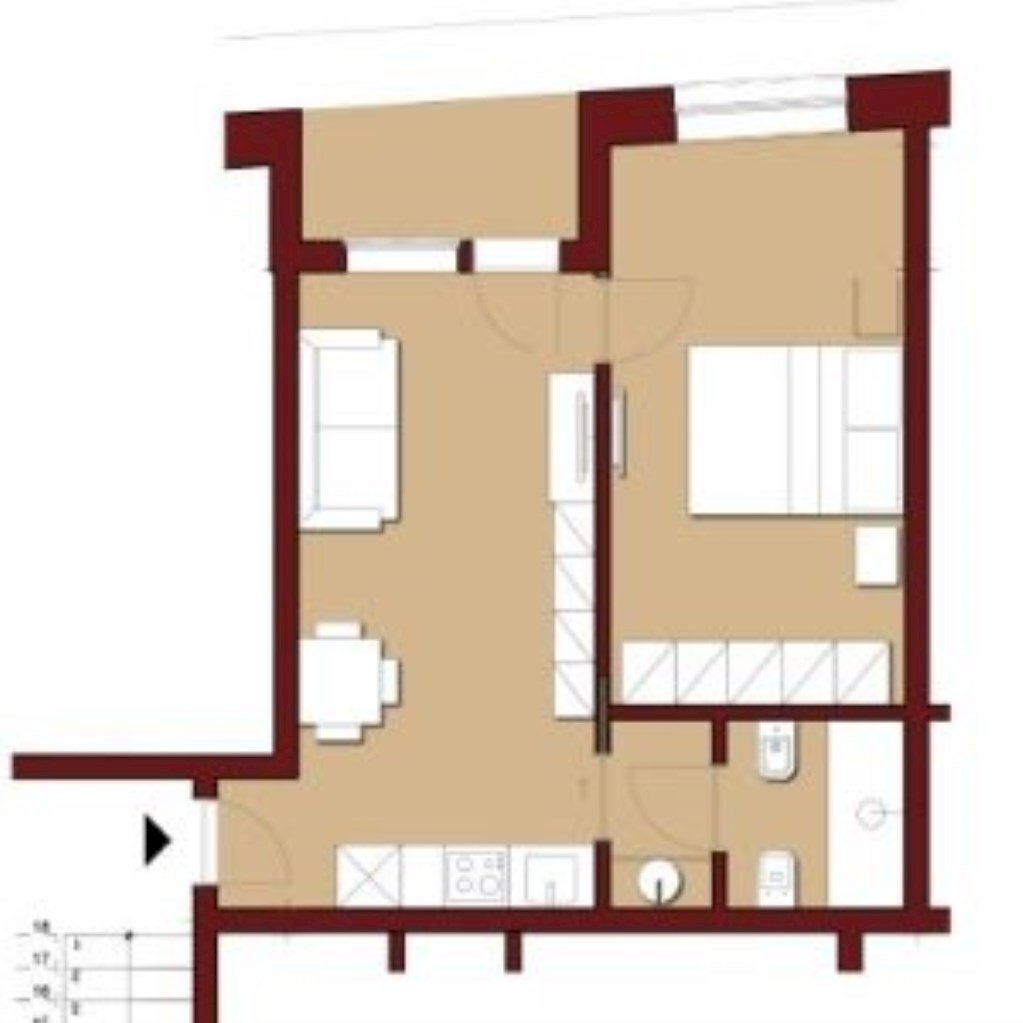Bilocale Via Francesco Zanardi, 106, Bologna (zona Lame) - planimetria 1