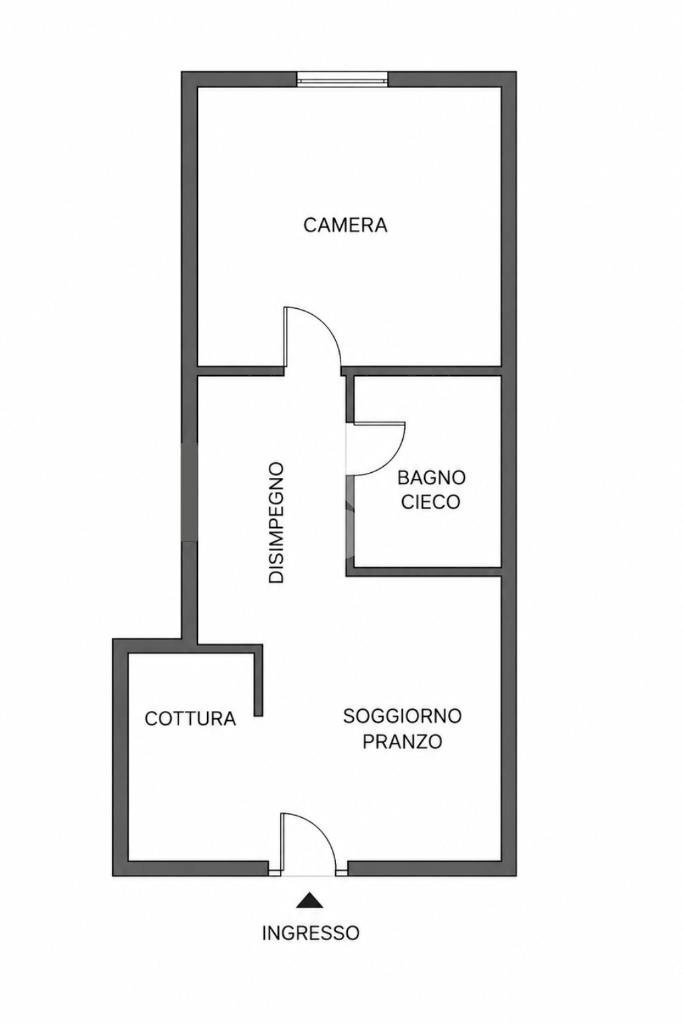 Two-room apartment Via Savona, Milano (neighborhood Porta Genova) - floor plans 1