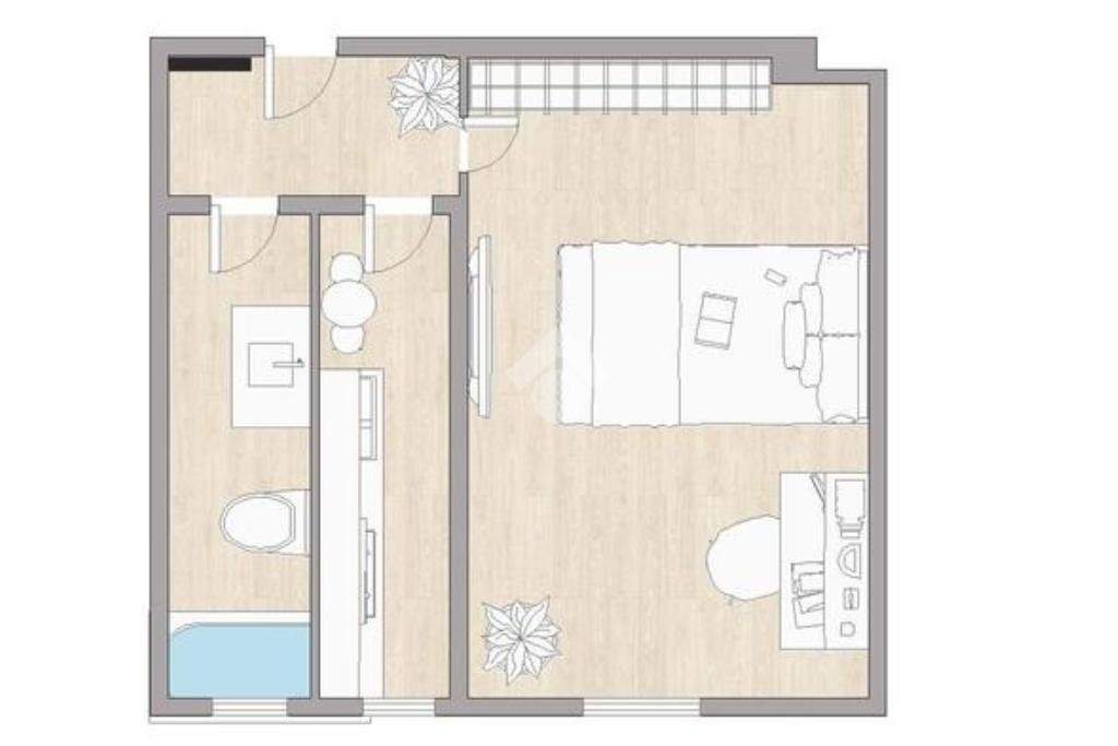 Monolocale Via Monte Palombino, Milano (zona Rogoredo) - planimetria 1