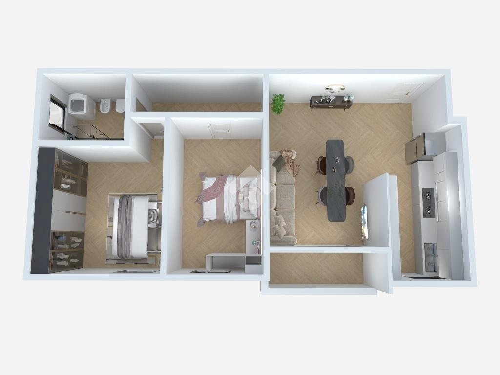 Three-room apartment Viale Omero, Milano (neighborhood Corvetto) - floor plans 1