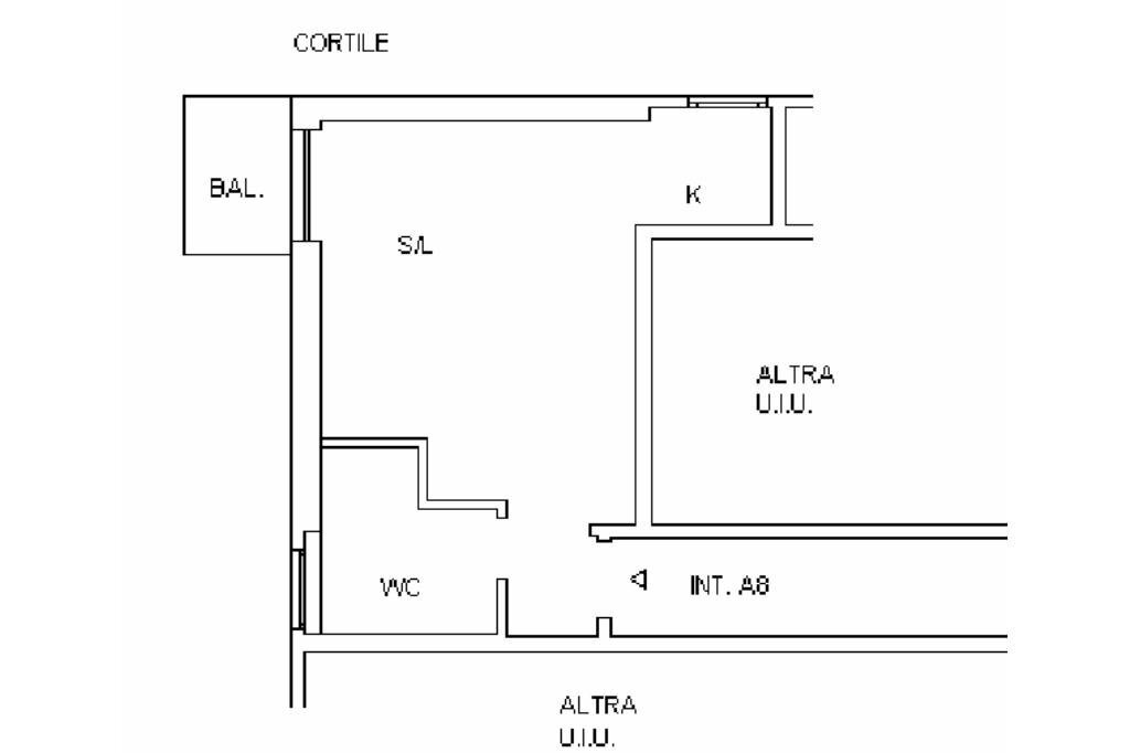 Monolocale Via Bari, Milano (zona Barona) - planimetria 1
