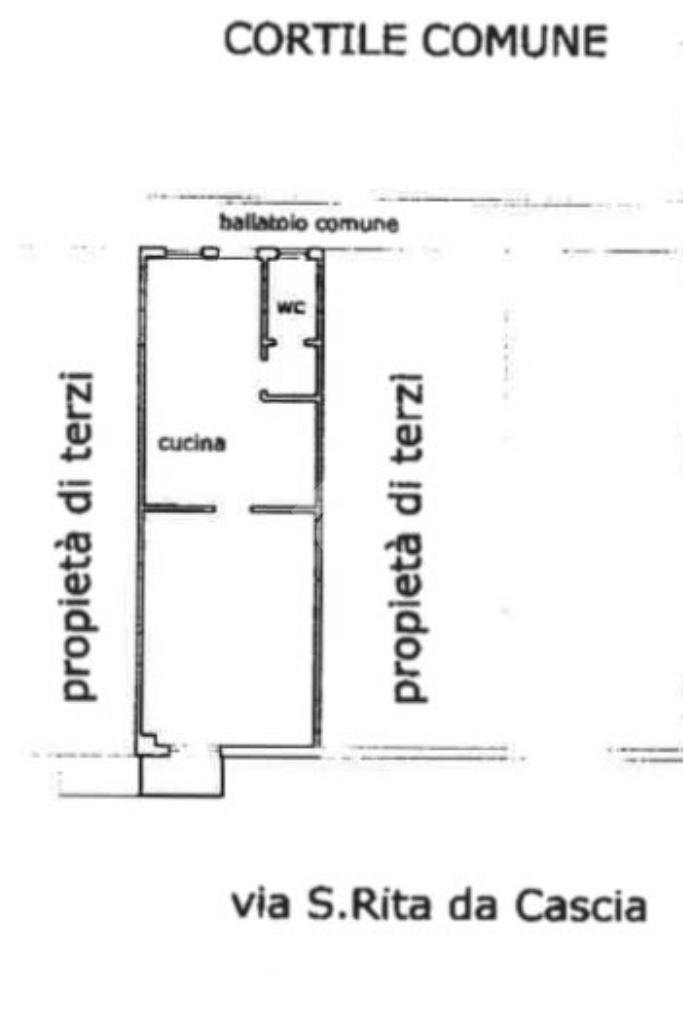Bilocale Via Santa Rita da Cascia, Milano (zona Barona) - planimetria 1