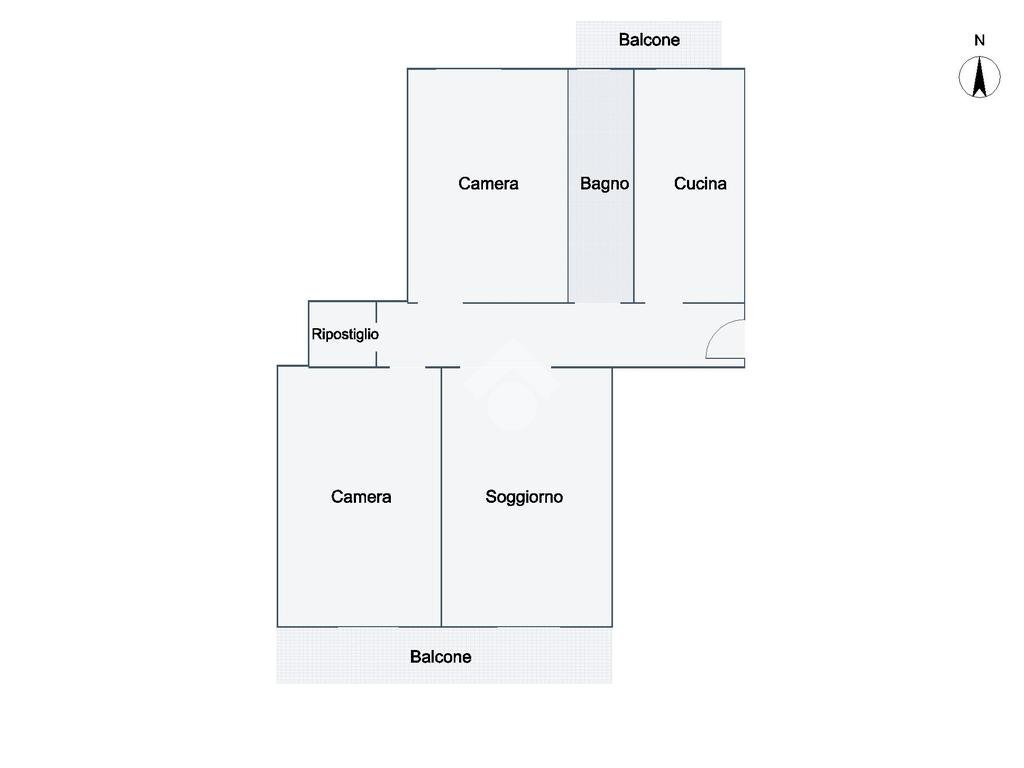 Three-room apartment Via Vittorio Bottego, Milano (neighborhood Crescenzago) - floor plans 1