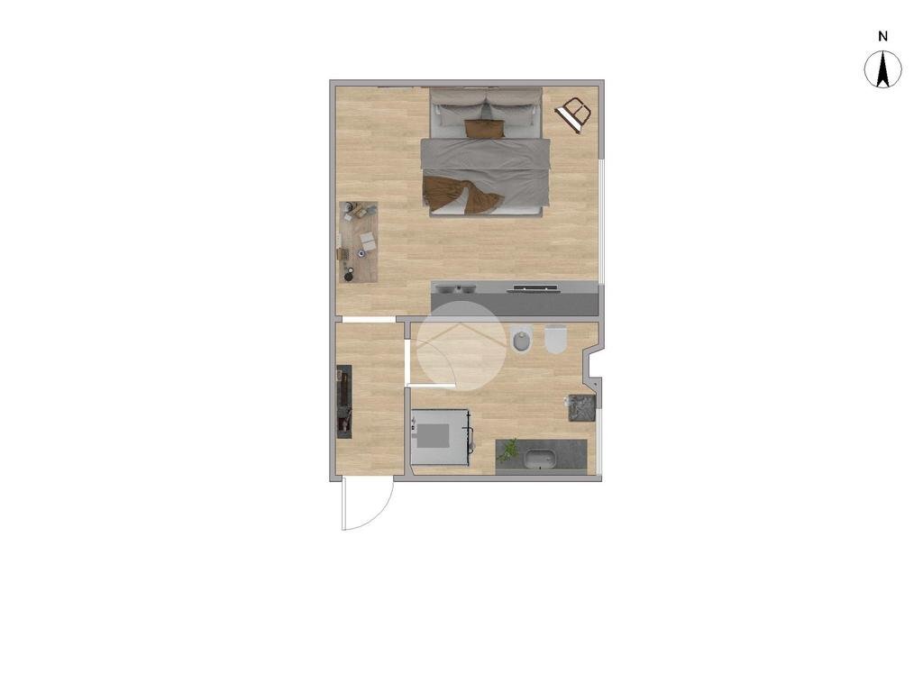 Monolocale Via Metauro, Milano (zona Lorenteggio) - planimetria 1