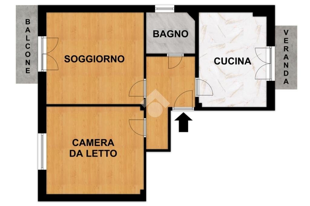 Three-room apartment Via Filippo Corridoni, Savona (neighborhood Villapiana) - floor plans 1