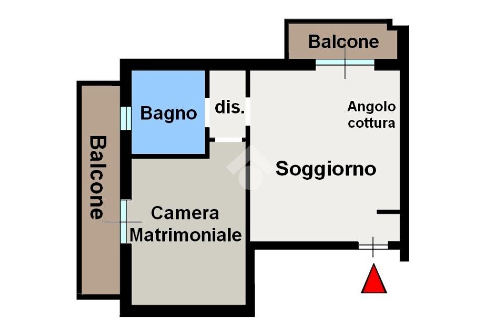 Two-room apartment Via Don Baroni, Carugate - floor plans 1