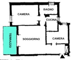 Quadrilocale via Bellaria, 29, San Lazzaro di Savena - planimetria 1