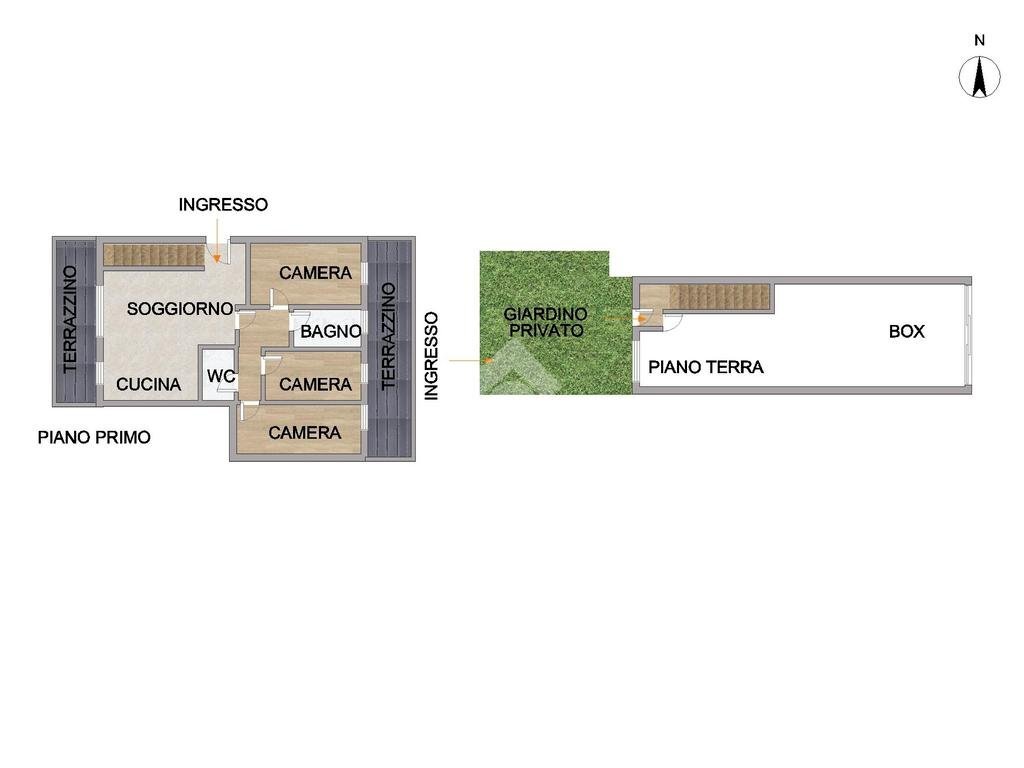 Quadrilocale Via Cascine, Cornaredo - planimetria 1