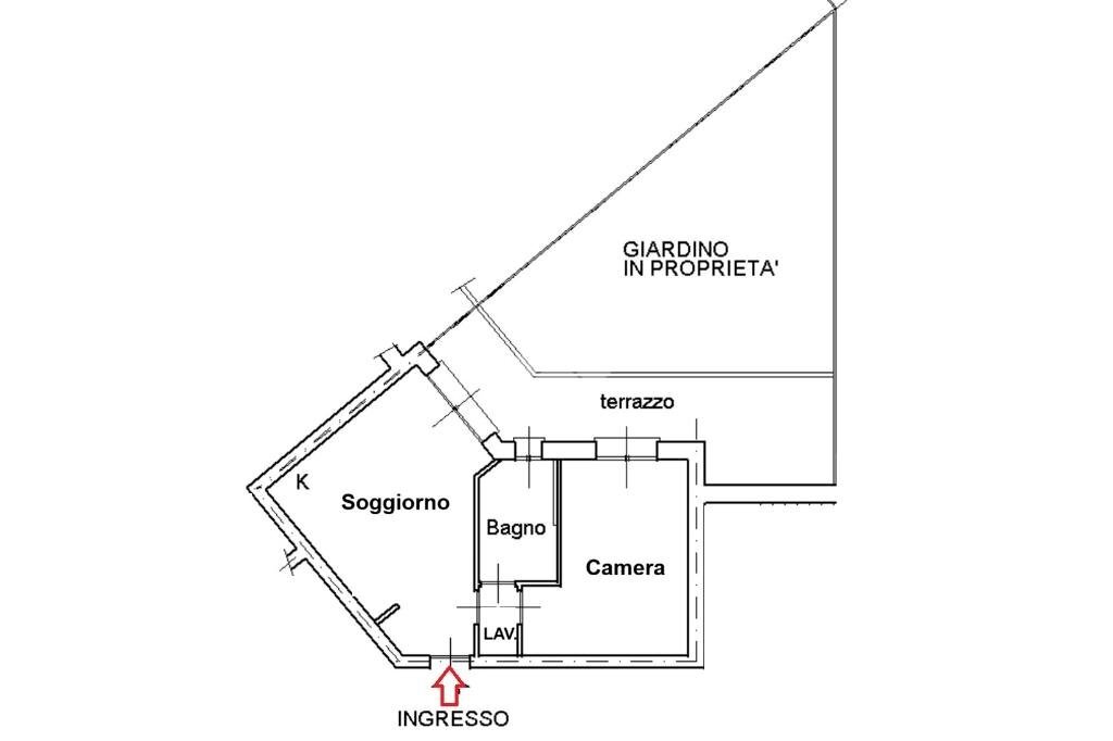 Bilocale Via martiri di marzabotto 21, Senago - planimetria 1
