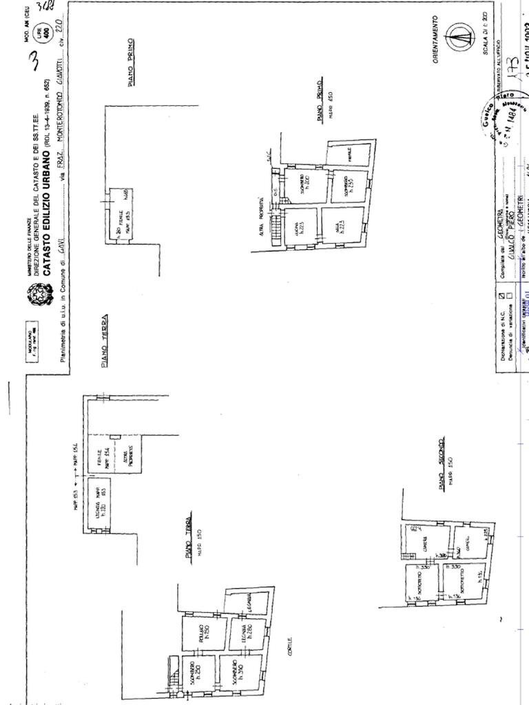 Semi-detached house Località Giavotti, Gavi - floor plans 1