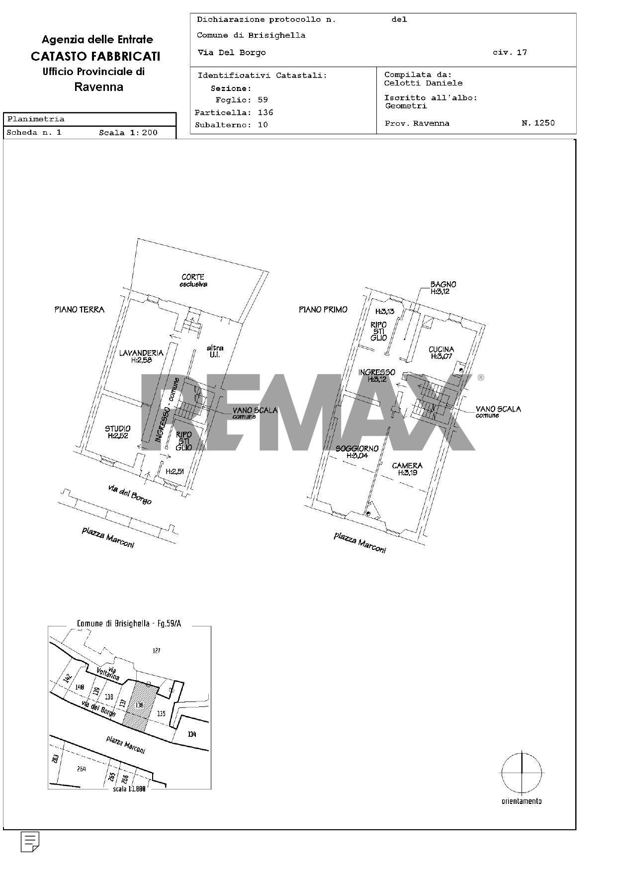 Pianta 2D - Semi-detached house VIA DEL BORGO
 
17, Brisighella - floor plans 1