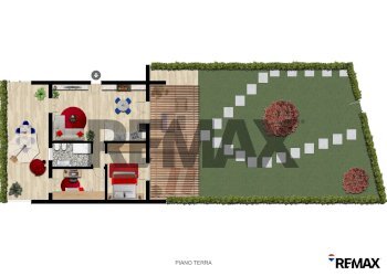 Pianta 2D - Three-room apartment via Broli
 
3, Pianico - photo 5