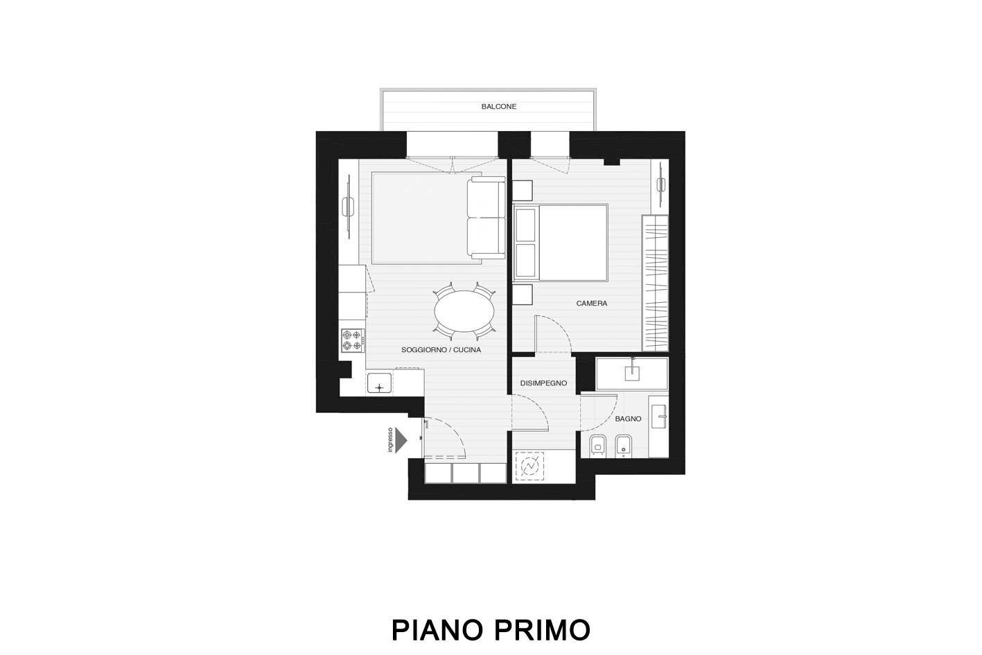 Foto 11 - Two-room apartment Viale Pagano, Pesaro - floor plans 1