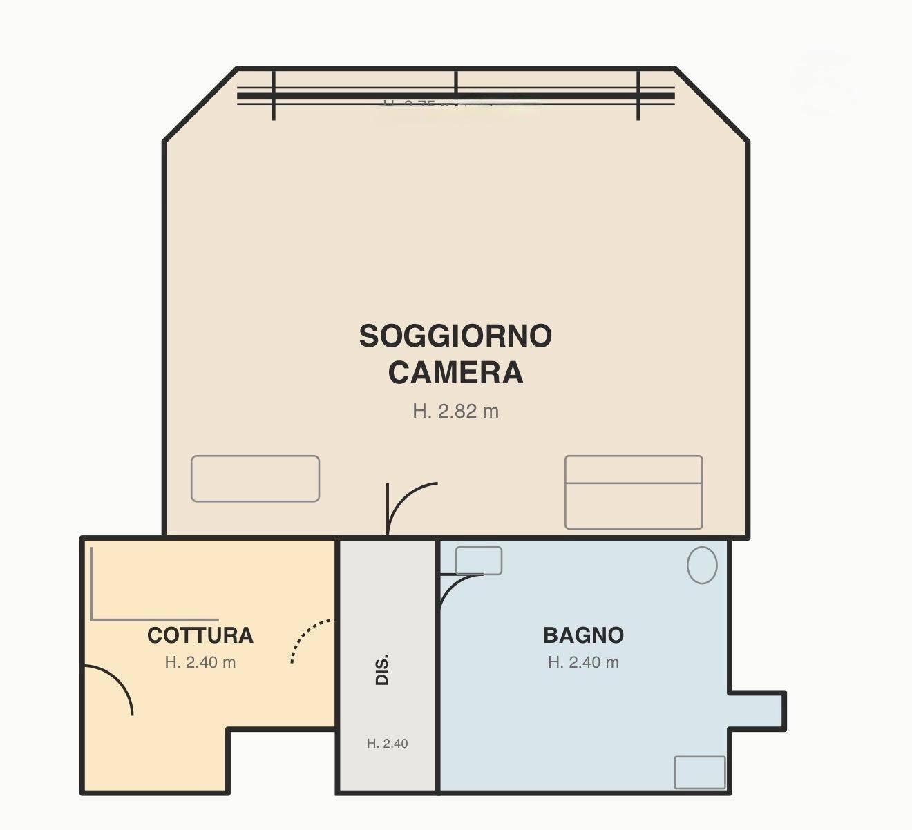 Foto 31 - One-room apartment Largo Corsia Dei Servi
 
11, Milano - floor plans 1