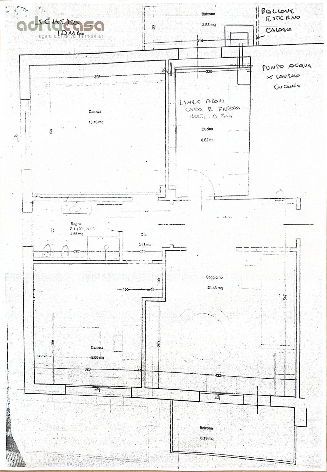 Foto 15 - Quadrilocale Viale Emilia, Riccione - planimetria 1