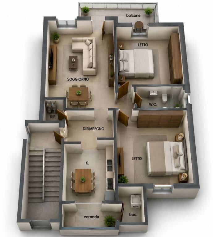 Planimetria - Three-room apartment via Lago d'Arvo, 18, Taranto - photo 1