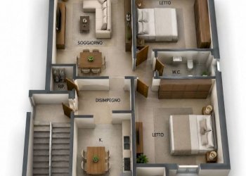 Planimetria - Three-room apartment via Lago d'Arvo, 18, Taranto - photo 1