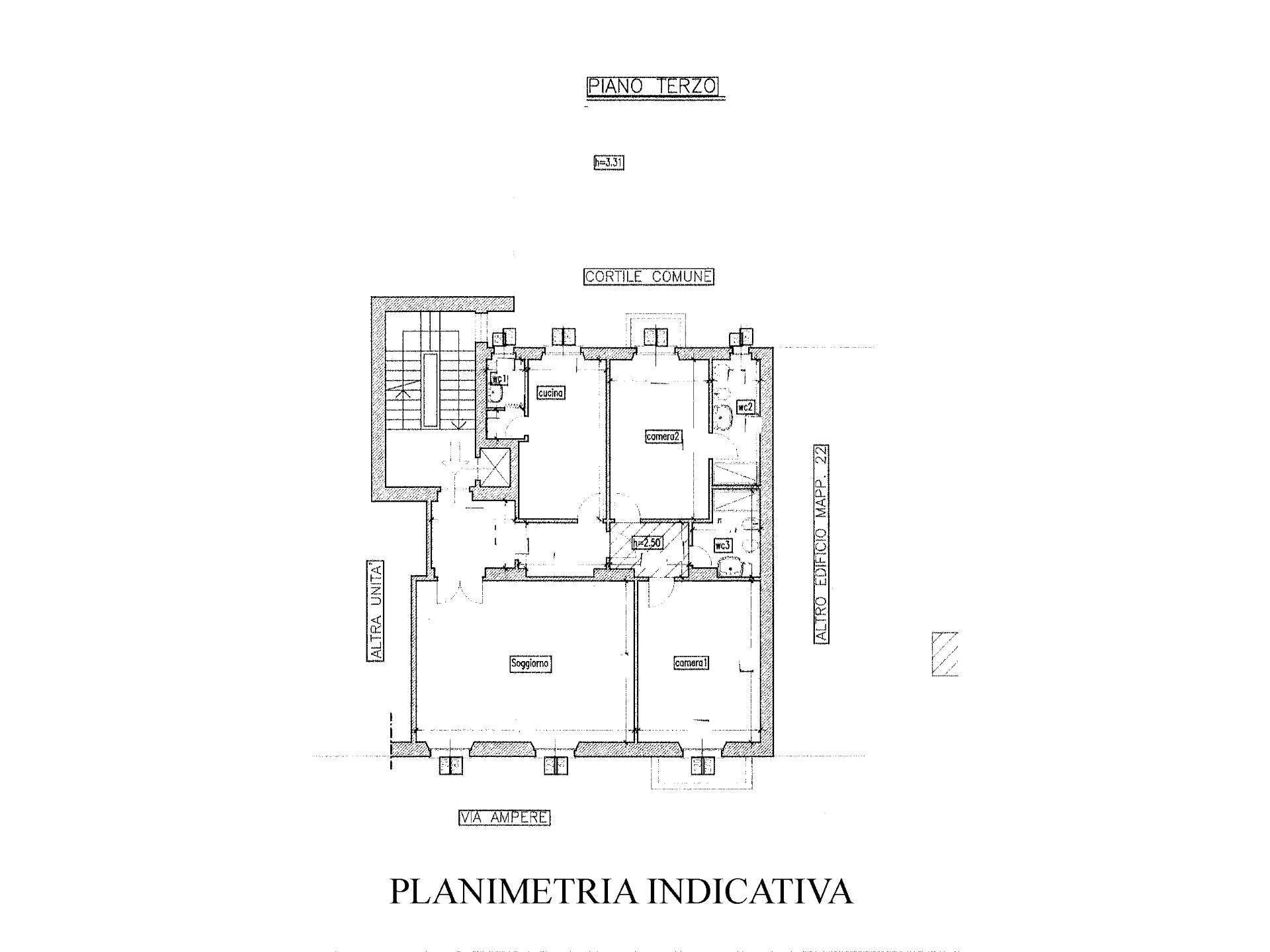Foto 28 - Quadrilocale Via Andrea Maria Ampere, Milano - planimetria 1