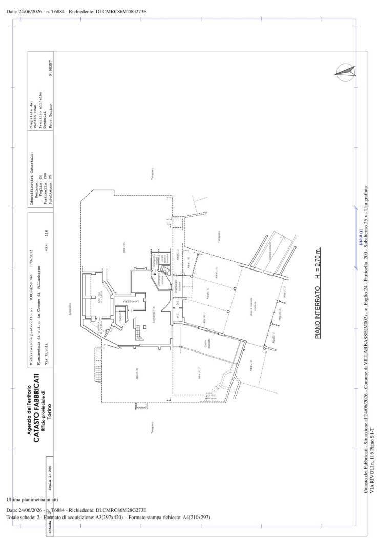 Appartamento via Rivoli, 116, Villarbasse - planimetria 1