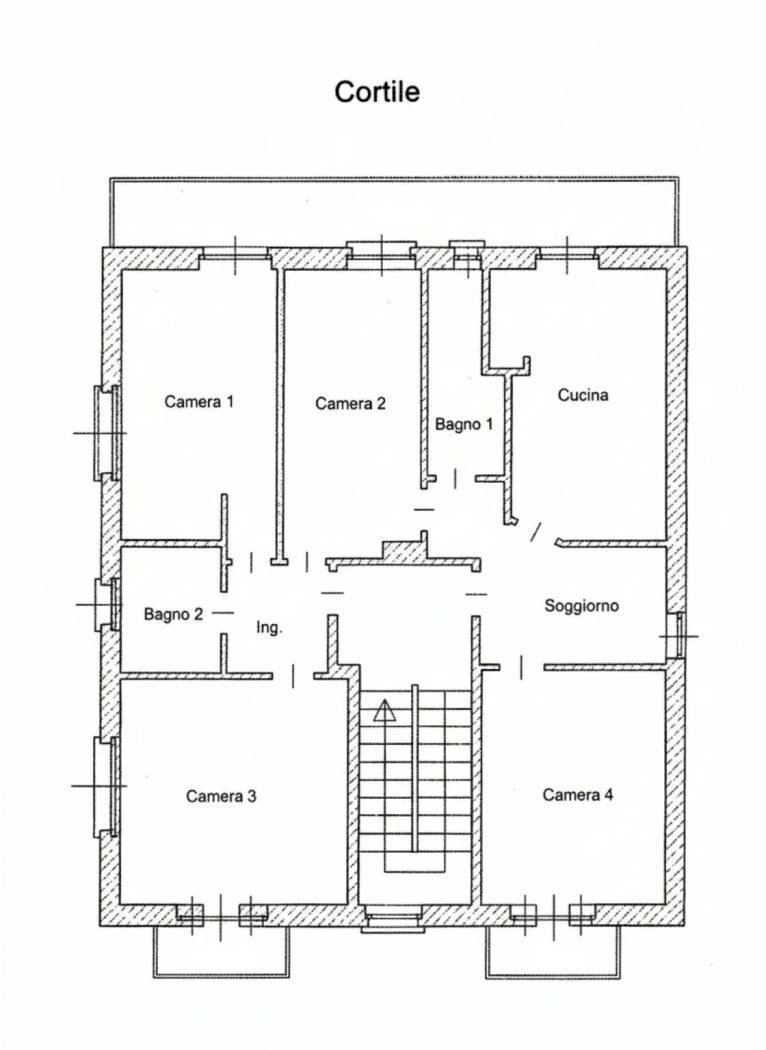 Apartment via Gaspero Barbera, 30, Torino (neighborhood Mirafiori Sud) - floor plans 1
