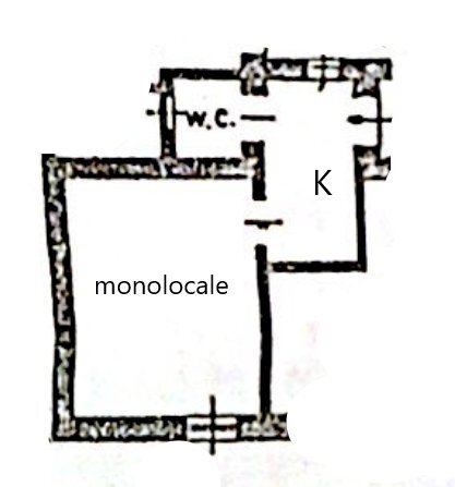 Planimetria - One-room apartment Viale dei Mille 68, Milano - floor plans 1