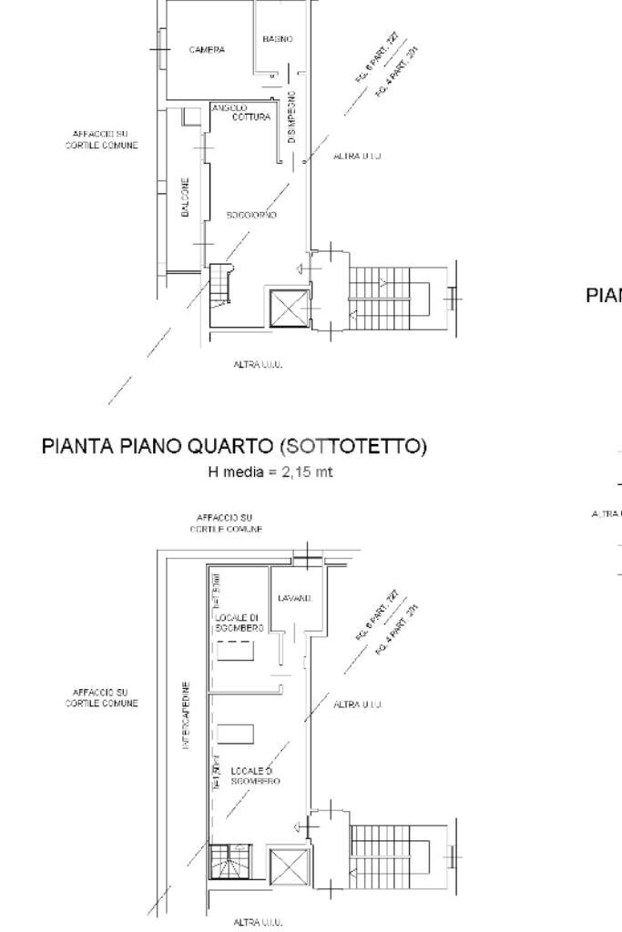 Four-room apartment Via Principe Amedeo, Beinasco - floor plans 1