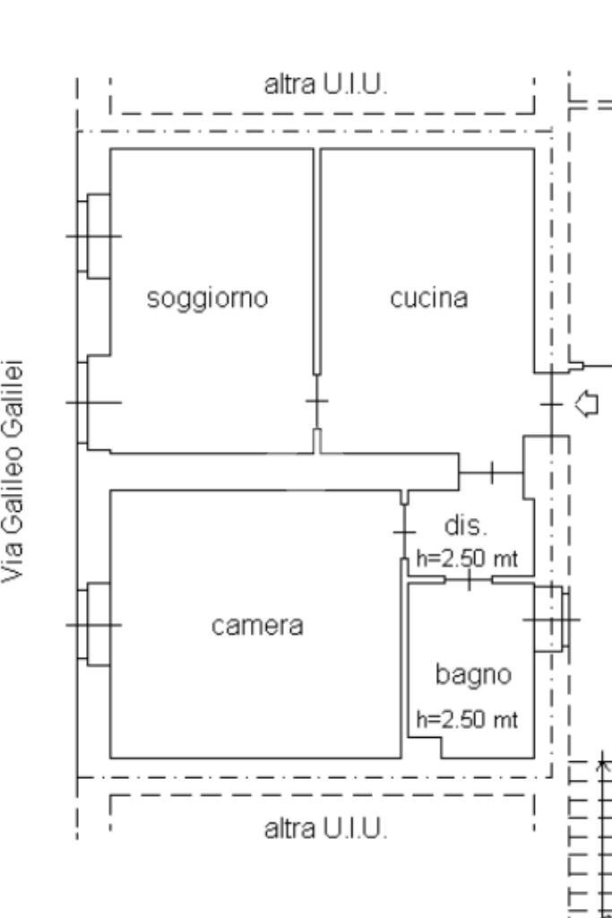 Bilocale Via G. Galilei, Beinasco - planimetria 1