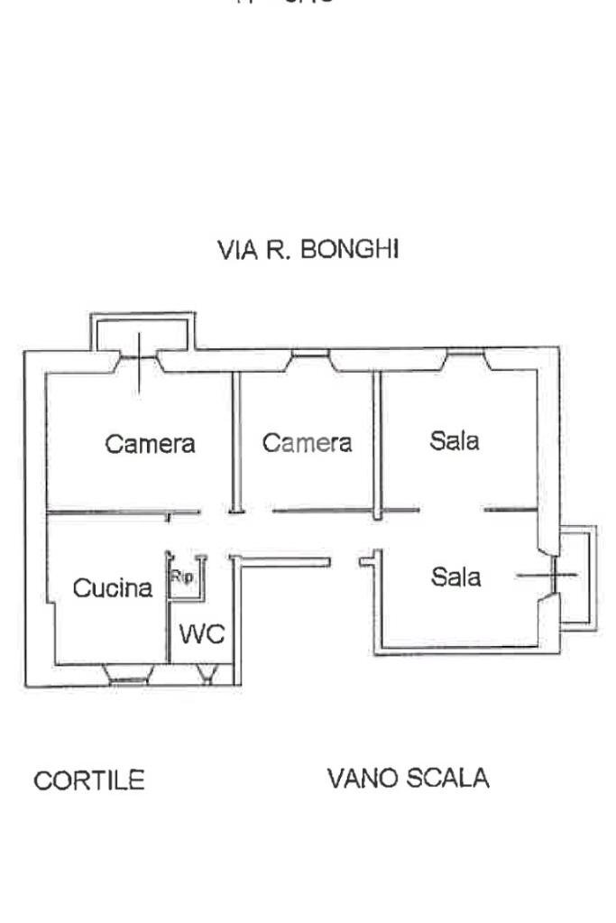 Quadrilocale Via Luciano Zamperini, Genova (zona Bolzaneto) - planimetria 1