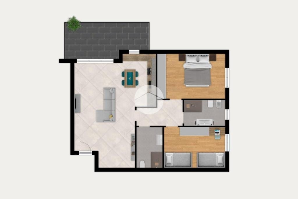 Trilocale Via Fanin, Sedriano - planimetria 1