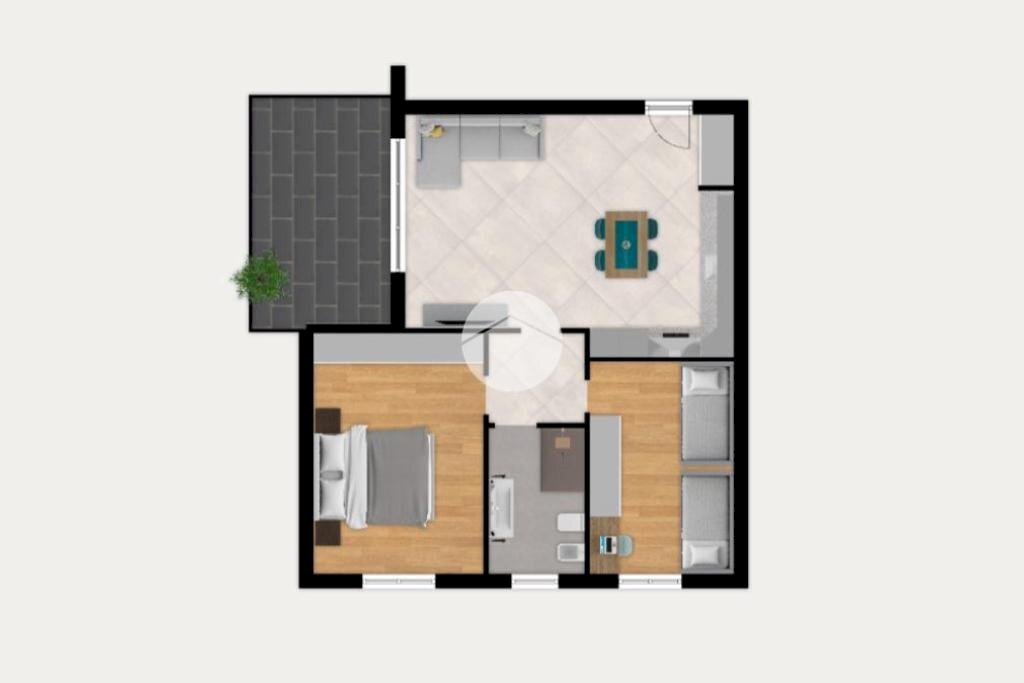 Three-room apartment Via Fanin, Sedriano - floor plans 1