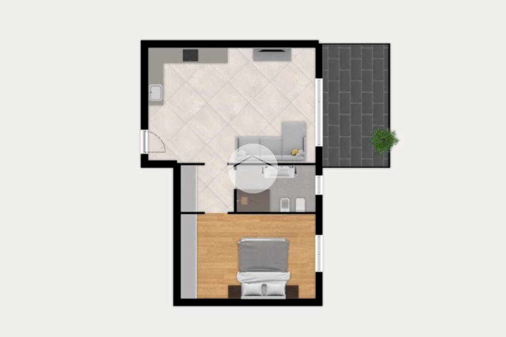 Two-room apartment Via Fanin, Sedriano - floor plans 1