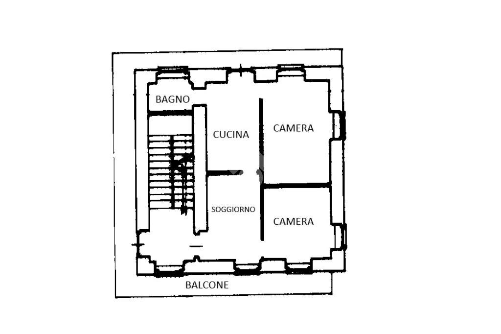 Four-room apartment Piazza Stazione, Barge - floor plans 1