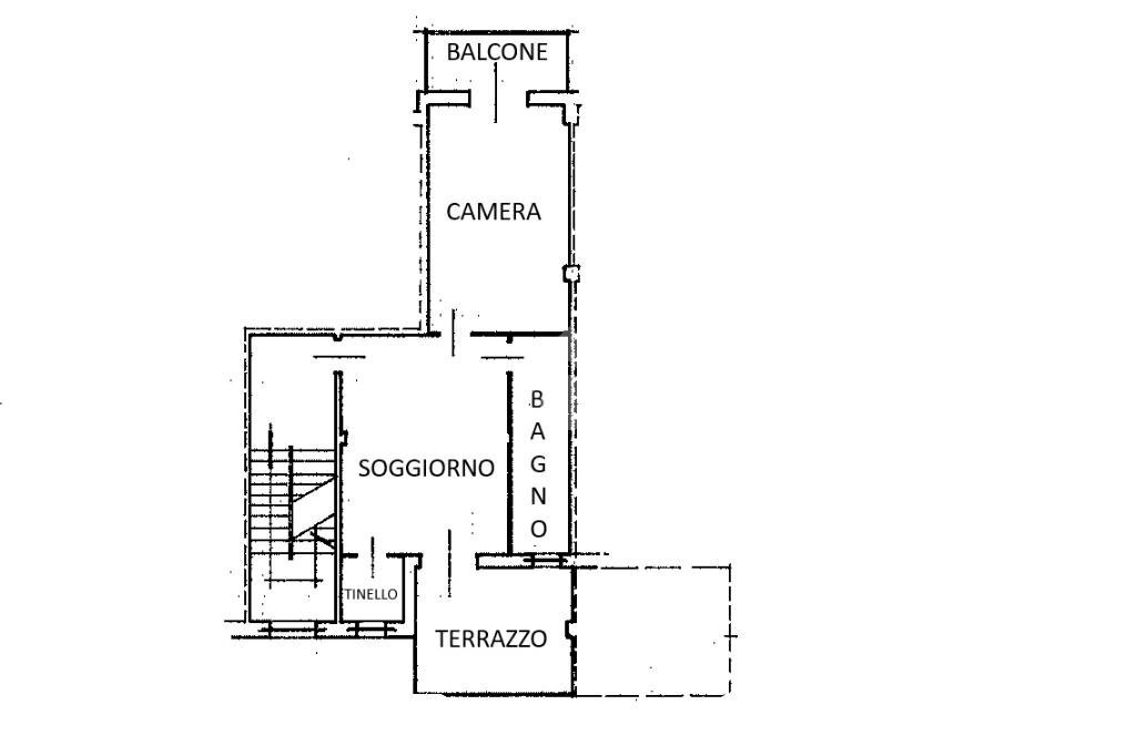 Bilocale Via Giovanni Giolitti, Barge - planimetria 1