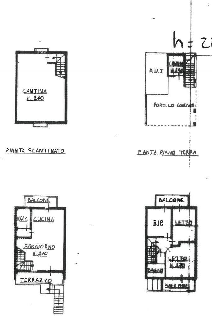 Terraced Villa Via Piemonte, Cervia - floor plans 1