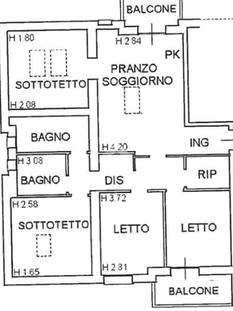 Quadrilocale Via Socrate, Reggio nell'Emilia - planimetria 1