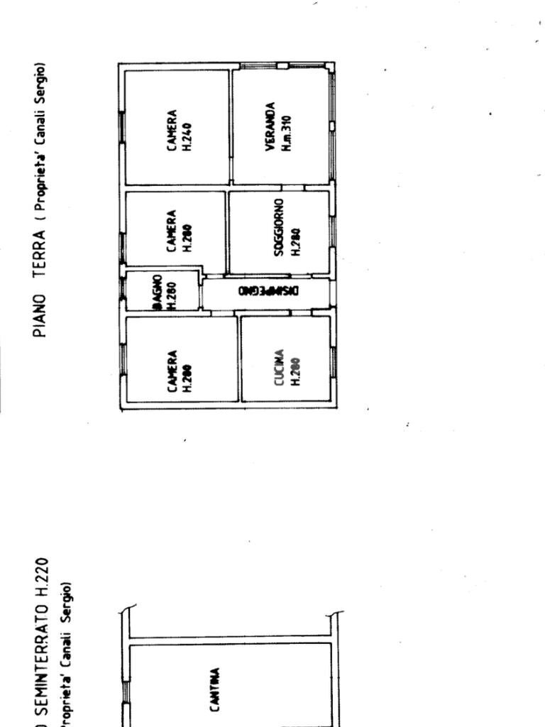 Independent house Via Don Mario Cenci, Langhirano - floor plans 1