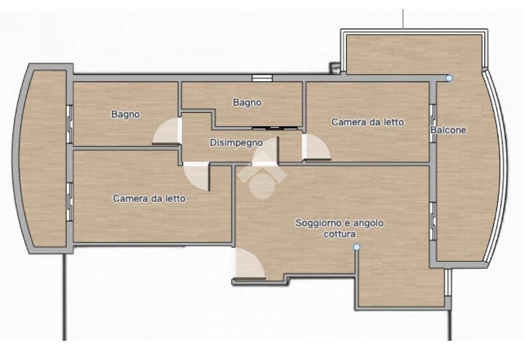 Three-room apartment Via Zacconi, Rimini - floor plans 1