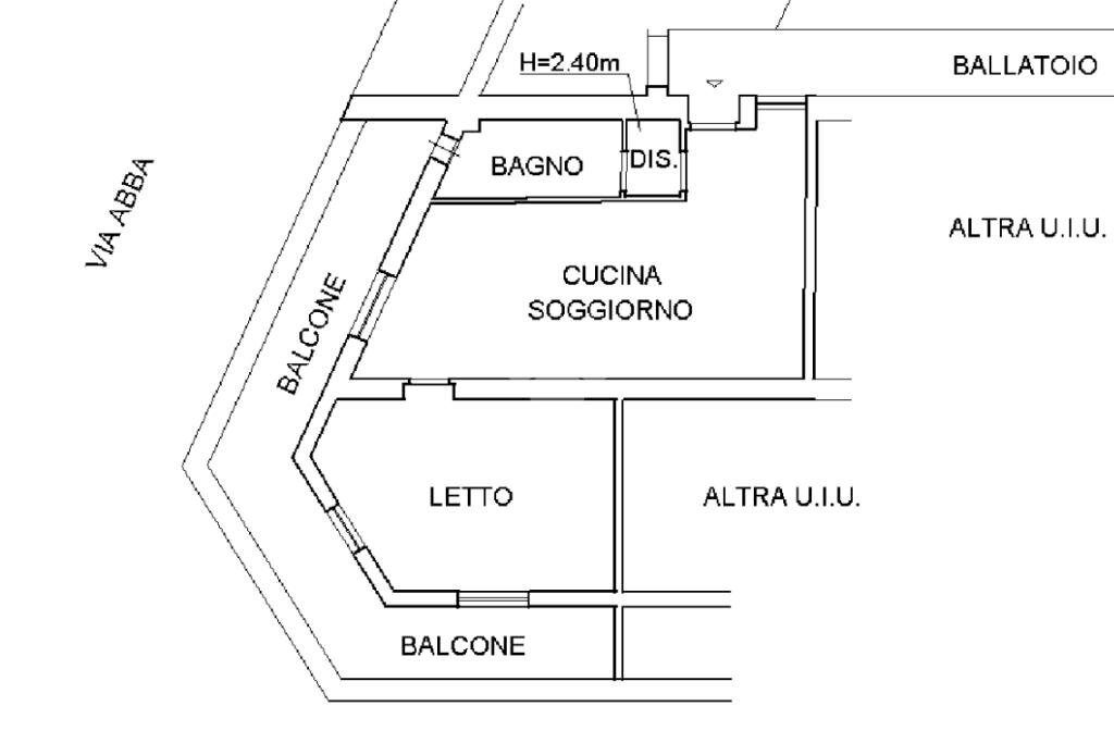 Two-room apartment Via carlo imbonati, Milano (neighborhood Maciachini) - floor plans 1