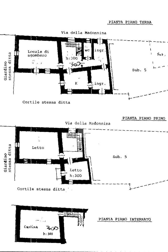 Semi-detached house Via della Madonnina, Bosco Marengo - floor plans 1