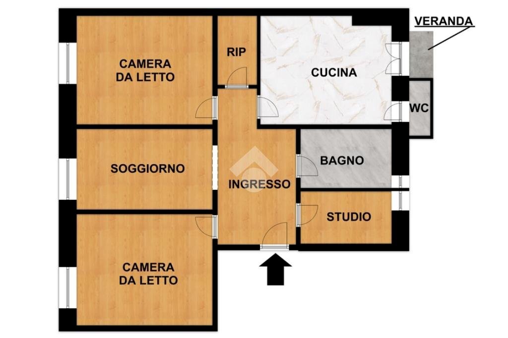 Appartamento Via Montenotte, Savona (zona Centro) - planimetria 1