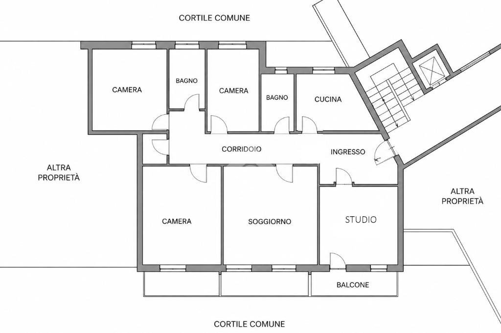 Apartment Via Paganini, Parma - floor plans 1