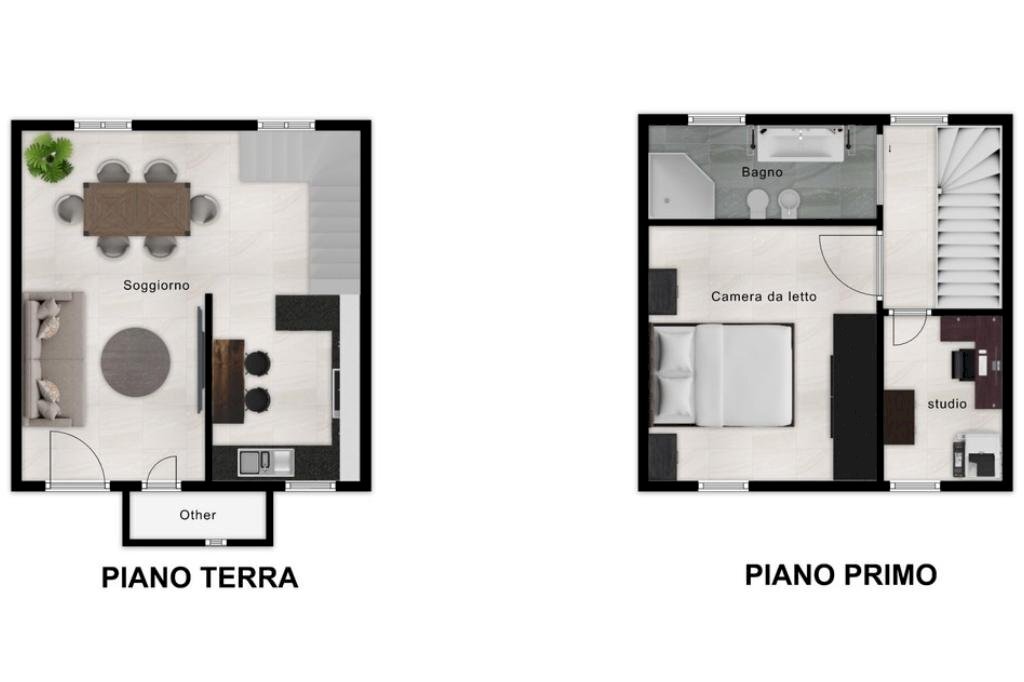 Rustic P.za Matteotti, Boffalora Sopra Ticino - floor plans 1
