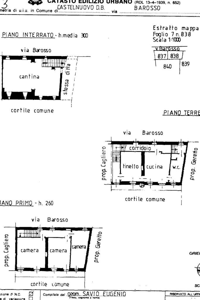 Casa semi indipendente Via Barosso, Castelnuovo Don Bosco - planimetria 1