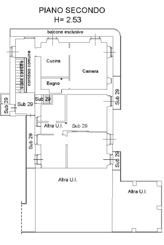 Two-room apartment Via XXV Aprile, San Germano Chisone - floor plans 1